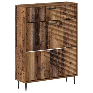 vidaXL Schuhschrank HAARLEM 78 x 24 x 103 cm Holzwerkstoff Altholz