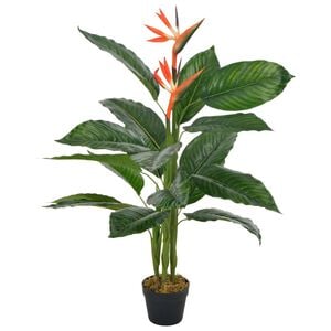 vidaXL K&uuml;nstliche Pflanze Strelitzia mit Topf Rot 100 cm