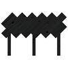 vidaXL Bett-Kopfteil Schwarz 122,5x3x80,5 cm Massivholz Kiefer