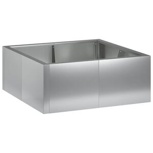 vidaXL St&uuml;tzmauer 4 stk. 100 x 100 x 30 cm Verzinkter Stahl Silber