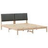 vidaXL Bettgestell Braun und Dunkelgrau 200 x 200 cm Massivholz Kiefer