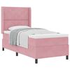 vidaXL Boxspringbett mit Kopfteil Rosa 90 x 190 cm Samt