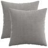 vidaXL Kissenbezug 2 pcs HEERLEN Hellgrau 45 x 45 cm Cord