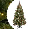 vidaXL K&uuml;nstlicher Weihnachtsbaum Gr&uuml;n 180 cm PVC und Metall