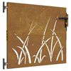 vidaXL Gartentor 85x75 cm Cortenstahl Gras-Design