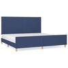 vidaXL Bettgestell ohne Matratze Blau 200x200 cm Stoff
