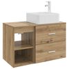 vidaXL Badezimmerm&ouml;bel-Set 2 Stk. Artisan-Eiche Holzwerkstoff