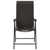 vidaXL Gartenstühle 4 Stk. Klappbar Schwarz Kaffeebraun Poly Rattan