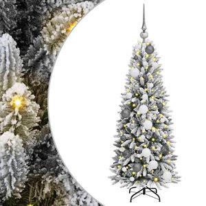 vidaXL K&uuml;nstlicher Weihnachtsbaum mit 150 LEDs mit St&auml;nder Wei&szlig; 120 cm