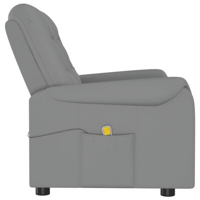 vidaXL 2-Sitzer Massagesessel Grau Kunstleder