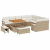 vidaXL Garten-Sofa-Set 12 stk. 11-Sitzanzahl Beige und Creme