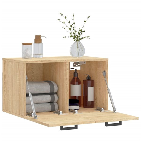 vidaXL Wandschrank Sonoma-Eiche 60x36,5x35 cm Holzwerkstoff