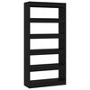 vidaXL B&uuml;cherregal/Raumteiler Schwarz 80x30x166 cm Holzwerkstoff