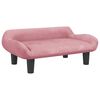 vidaXL Hundebett Rosa 70x40x24 cm Samt