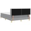 vidaXL Boxspringbett mit Matratze Hellgrau 200 x 140 cm Stoff