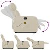 vidaXL Massagesessel mit Aufstehhilfe Creme Stoff