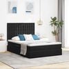 vidaXL Bett mit Stauraum und LED mit LED Schwarz 140 x 200 cm Samt