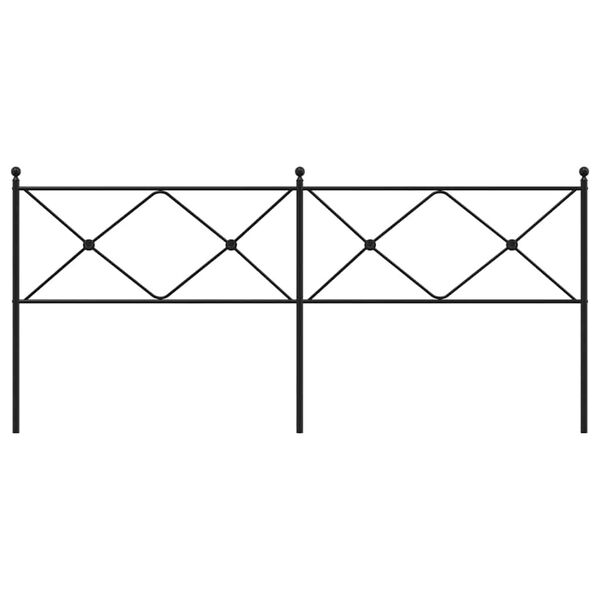 vidaXL Ersatz-Kopfteil Metall Schwarz 200 cm