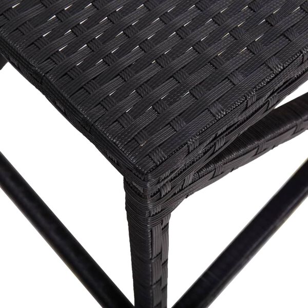 vidaXL Gartenbank 80 cm Poly Rattan Schwarz