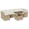 vidaXL Gartensofa-set 8 stk. Beige Poly-Rattan