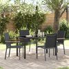 vidaXL Garten Essgruppe 5 pcs Schwarz Pulverbeschichteter Stahl