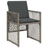 vidaXL Garten Essgruppe 5 pcs Grau Poly-Rattan