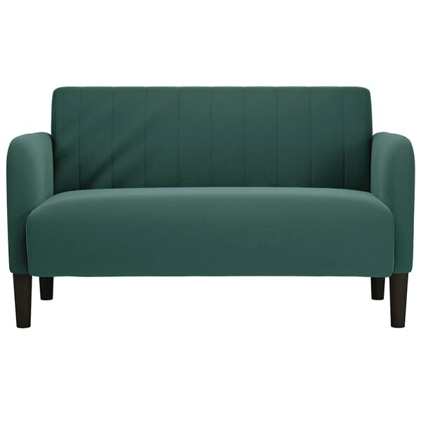 vidaXL Zweisitzer-Sofa Dunkelgrün 109 cm Samt