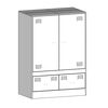vidaXL Highboard Rosa 67x39x95 cm Stahl