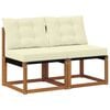 vidaXL 2 stk. Outdoor Mittelsofa Massivholz Akazie und Textilene Stoff