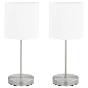 vidaXL Tischlampen 2 Stk. Touch-Sensor Weiß E14
