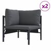 vidaXL Garten-Sofa-Set Anthrazit Stahl
