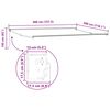 vidaXL Einziehbare Markise Wei&szlig; 400 &times; 300 cm Polyester und Metall