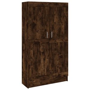 vidaXL B&uuml;cherschrank R&auml;uchereiche 82,5x30,5x150 cm Holzwerkstoff
