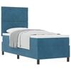 vidaXL Boxspringbett mit Kopfteil Dunkelblau 80 x 200 cm Samt