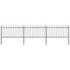 vidaXL Gartenzaun mit Speerspitze Stahl 504 x 100 cm Schwarz