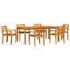 vidaXL Garten Essgruppe 9 pcs Braun Massivholz Akazie