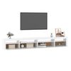vidaXL TV-Schrank mit LED-Leuchten Weiß 270x35x40 cm
