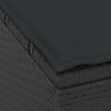 vidaXL Garten Essgruppe Schwarz Poly Rattan