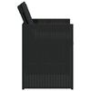vidaXL Gartenst&uuml;hle mit Kissen 4 Stk. Schwarz Poly Rattan