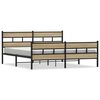 vidaXL Metallbett ohne Matratze Sonoma-Eiche 183x213 cm