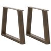 vidaXL Couchtischbeine V-Form 2 St&uuml;ck Naturstahl 70x(42-43,3) cm Stahl