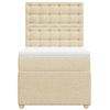 vidaXL Boxspringbett mit Matratze Creme 90x190 cm Stoff