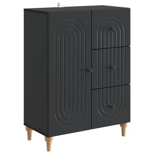 vidaXL Sideboard Schwarz 66 x 34,5 x 90 cm Holzwerkstoff