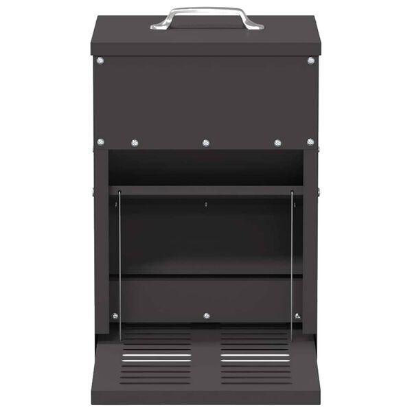 vidaXL H&uuml;hnertretfeeder Schwarz 25 x 42 x 40 cm Kaltgewalzter Stahl