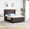 vidaXL Boxspringbett mit Matratze Dunkelbraun 160 x 200 cm Stoff
