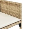 vidaXL 17-tlg. Garten-Essgruppe mit Kissen Beige Poly Rattan