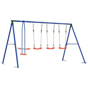 vidaXL Outdoor Schaukelset Mehrfarbig Stahl und PE