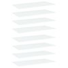 vidaXL B&uuml;cherregal-Bretter 8 Stk. Wei&szlig; 80x20x1,5 cm Holzwerkstoff