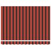 vidaXL Einziehbare Markise Orange und Braun 300 x 250 cm
