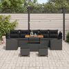 vidaXL Garten-Sofa-Set 10 pcs Schwarz Poly-Rattan
